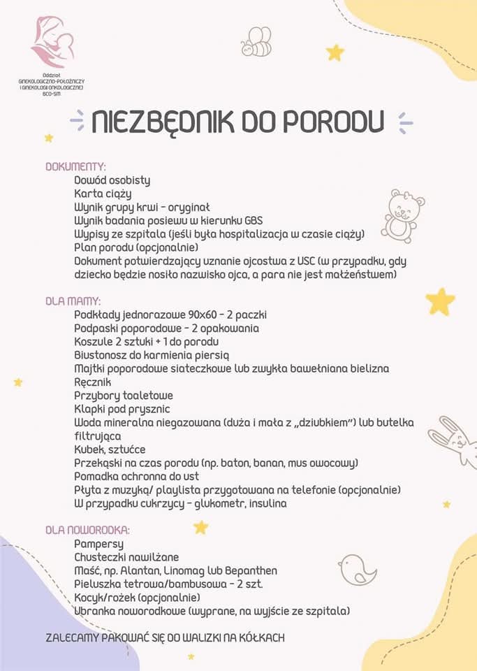 Niezbędnik do porodu